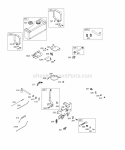 Controls Springs Fuel Links Diagram and Parts List for 289707-0150-01  Briggs and Stratton Engine
